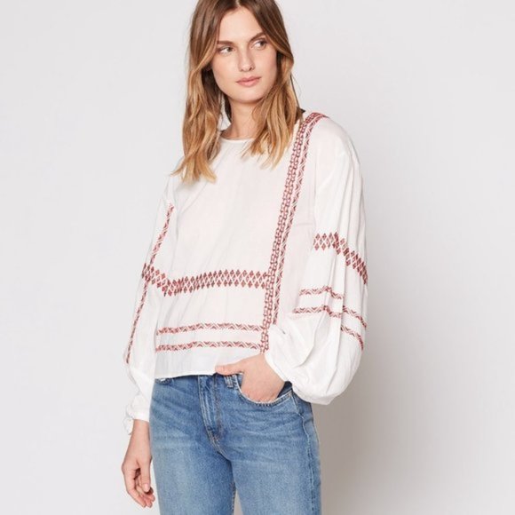 Joie Tops - NEW JOIE | Isandro Embroidered Balloon Sleeves A34
